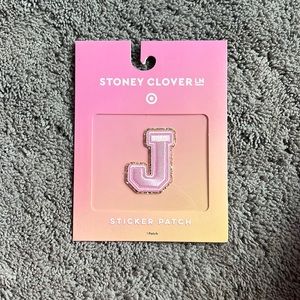 Stoney Clover Lane Target collab sticker patch letter J